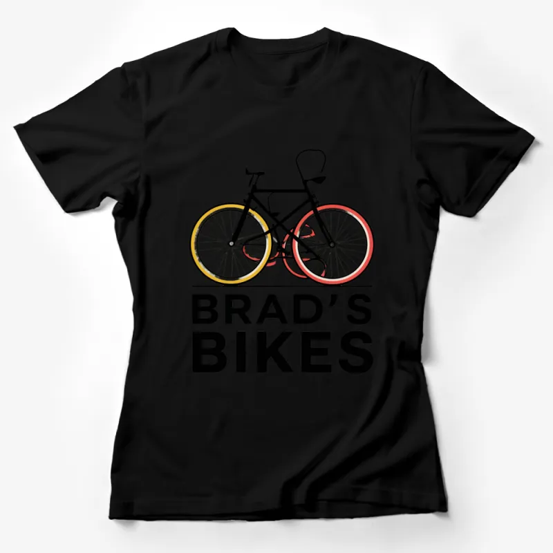 Vintage Bicycle T-Shirt, Retro Bike Graphic Tee, Brad's Bikes Casual Unisex Top Female T-Shirt