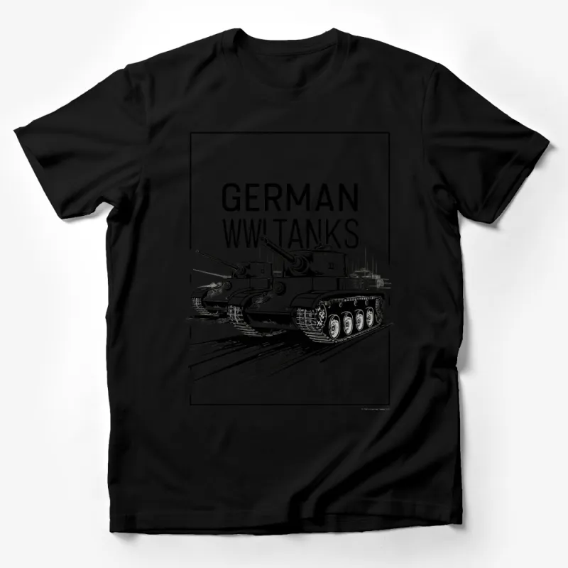 German WWII Tanks Vintage Art T-Shirt, Classic Military History Tee, Collector's Edition Male T-Shirt