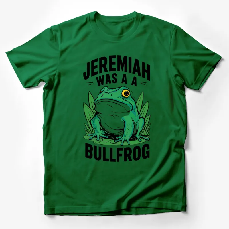 Jeremiah Was A Bullfrog T-Shirt, Fun Frog Graphic Tee, Unisex Cotton Shirt, Trendy Animal Illustration Top Male T-Shirt