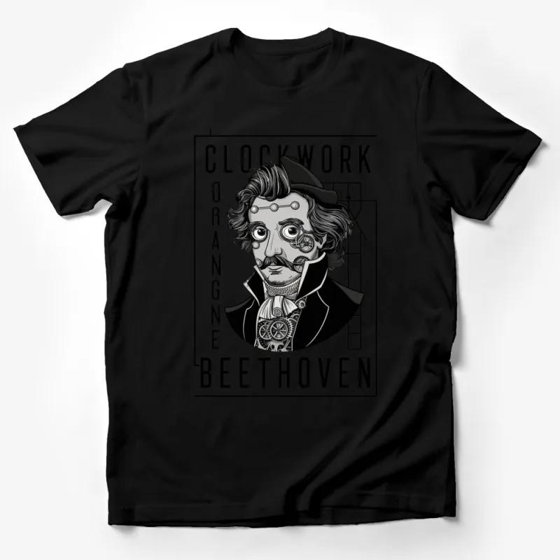 Clockwork Orange Beethoven T-Shirt, Unique Steampunk Classical Composer Graphic Tee for Music Lovers Male T-Shirt