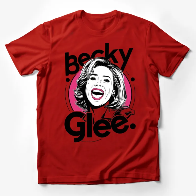 Becky Glee Inspired Pop Art Style Graphic Tee, Bold Women's Printed T-Shirt Male T-Shirt