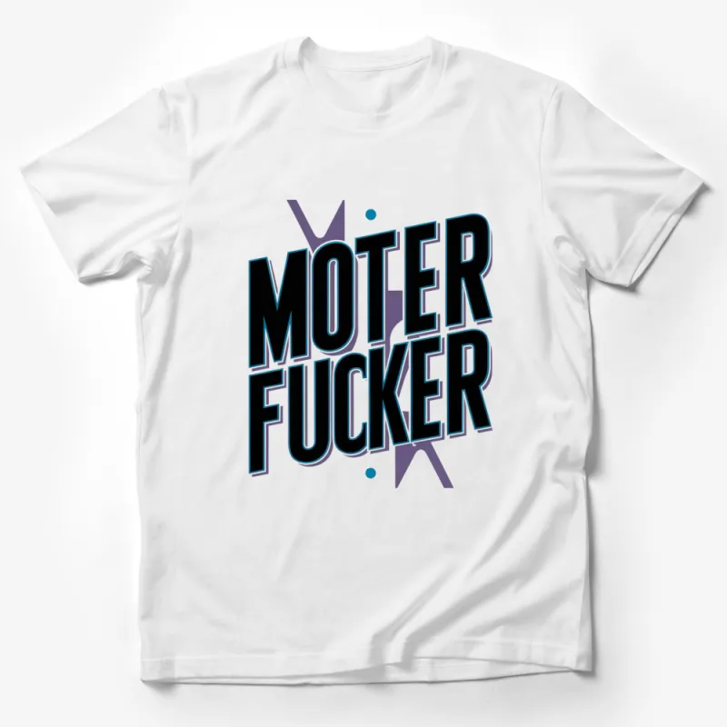 Bold Graphic T-Shirt with Edgy Moter Fucker Motif, Stylish Urban Wear Male T-Shirt