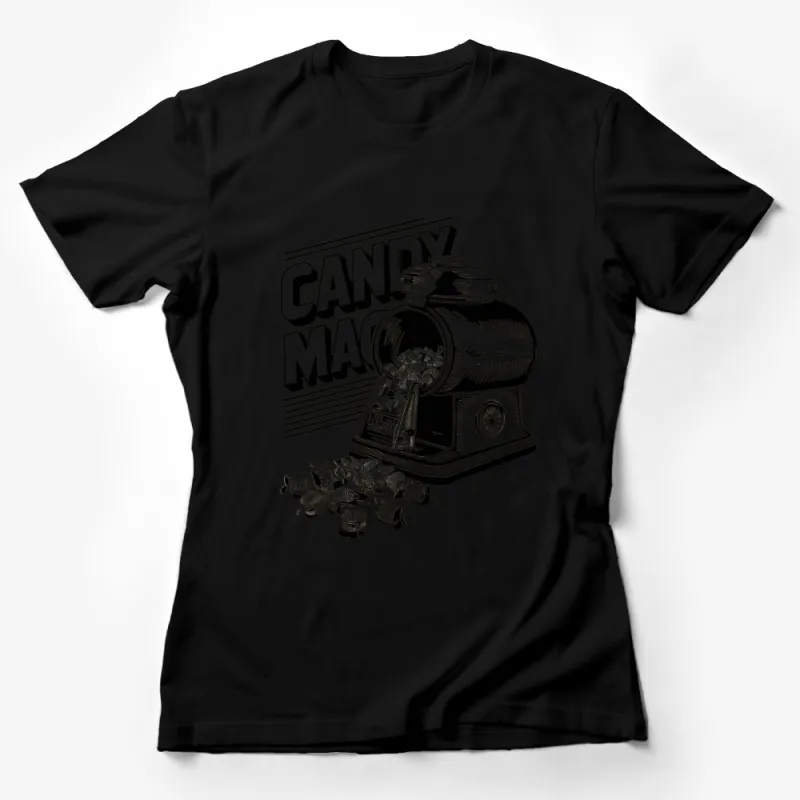 Vintage Candy Machine T-Shirt, Retro Sweet Shop Style Tee, Unique Graphic Shirt Design Female T-Shirt