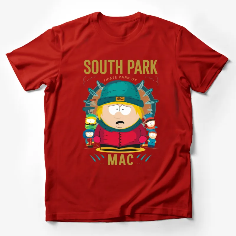 South Park Themed T-Shirt, Eric Cartman with Friends, Comfortable Unisex Tee, Great for Fans Male T-Shirt