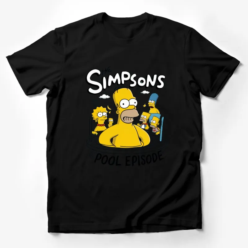 The Simpsons Pool Episode T-Shirt, Funny Cartoon Family Tee, Homer Simpson, Gift for TV Show Fans Male T-Shirt