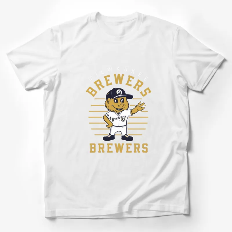 Milwaukee Brewers Fan T-Shirt, Baseball Mascot Graphic Tee, Casual Sports Apparel, Unisex Top Male T-Shirt