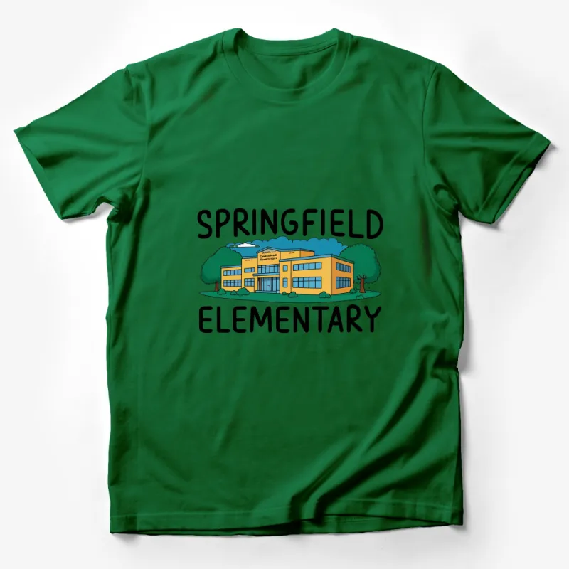 Springfield Elementary Cartoon School Graphic T-Shirt, Colorful Unisex Casual Tee Perfect for Fans Male T-Shirt