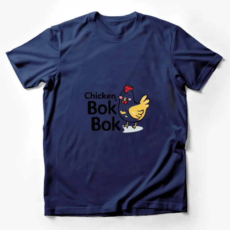 Cute Chicken Bok Bok Graphic T-Shirt, Funny Farm Animal Tee, Casual Wear for All Ages Male T-Shirt