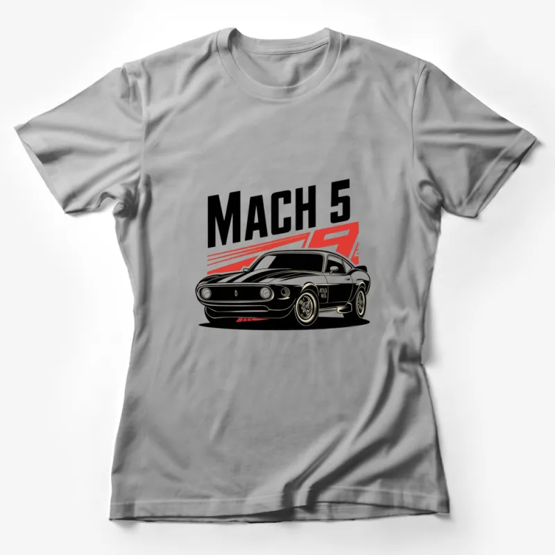 Vintage Mach 5 Muscle Car T-Shirt, Classic Racing Car Tee, Retro Automotive Apparel, Gift for Car Enthusiasts Female T-Shirt