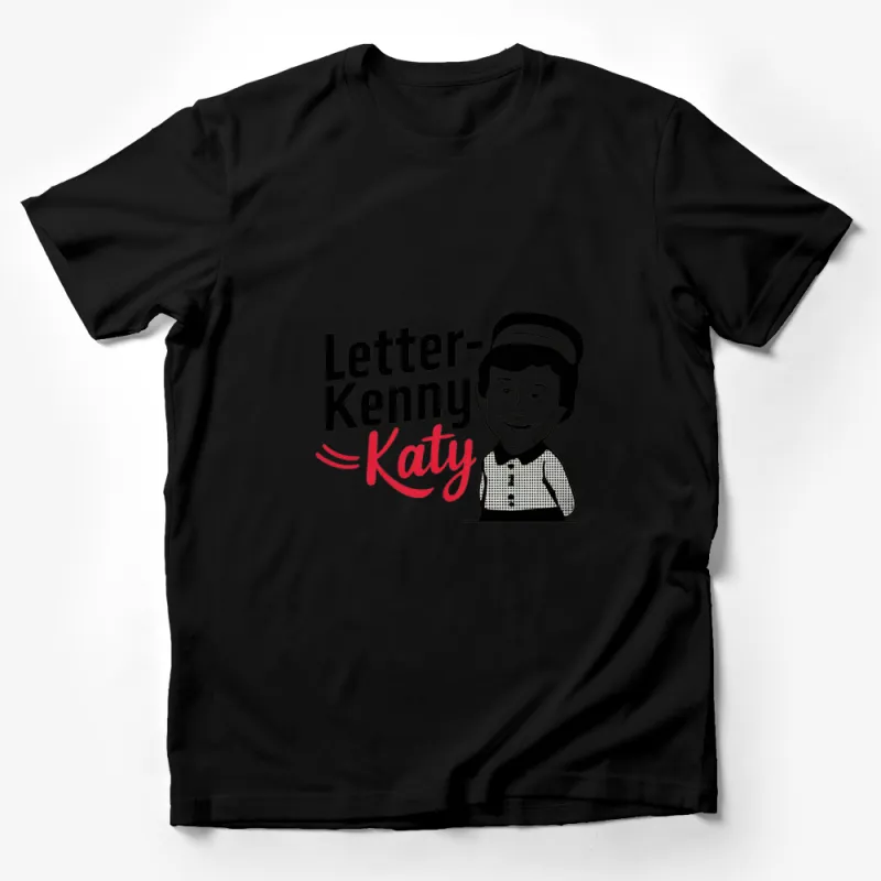 Letterkenny Inspired Katy Character Graphic T-Shirt, Black and White Casual Tee Male T-Shirt