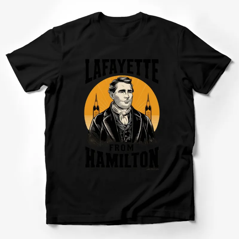 Lafayette Hamilton Inspired T-Shirt, Vintage Musical Theater Fan Tee, Unique Graphic Tee, Gift for Broadway Fans Male T-Shirt