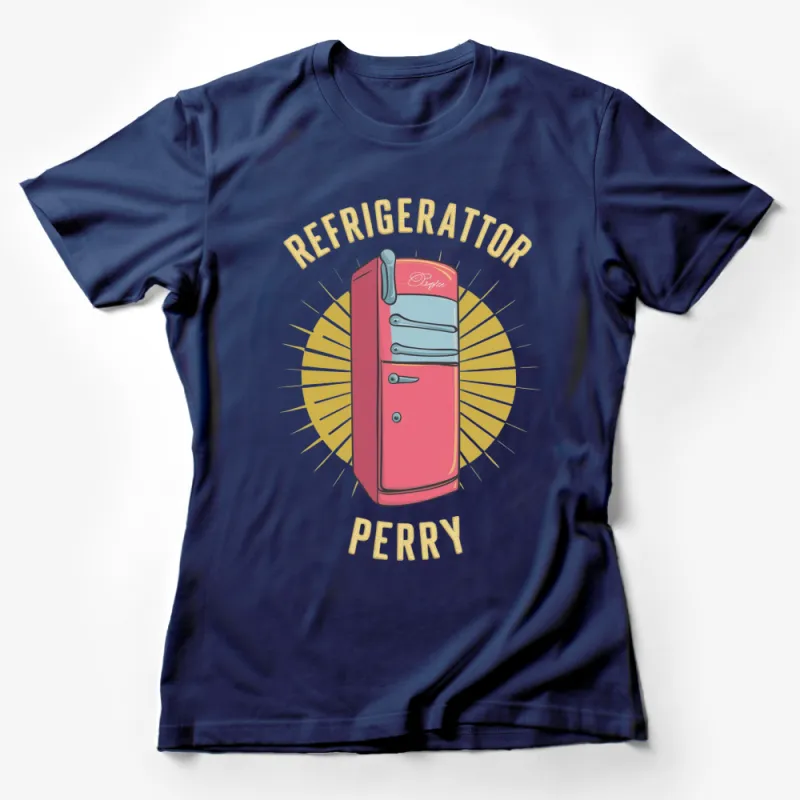 Vintage Refrigerator Perry Red Fridge Retro Kitchen Appliance Design T-Shirt Female T-Shirt