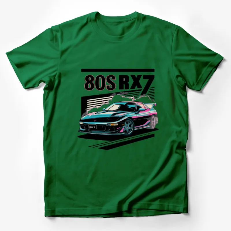 Vintage 80s RX7 Sports Car T-Shirt, Retro Style Graphic Tee, Automotive Enthusiast Gift Male T-Shirt