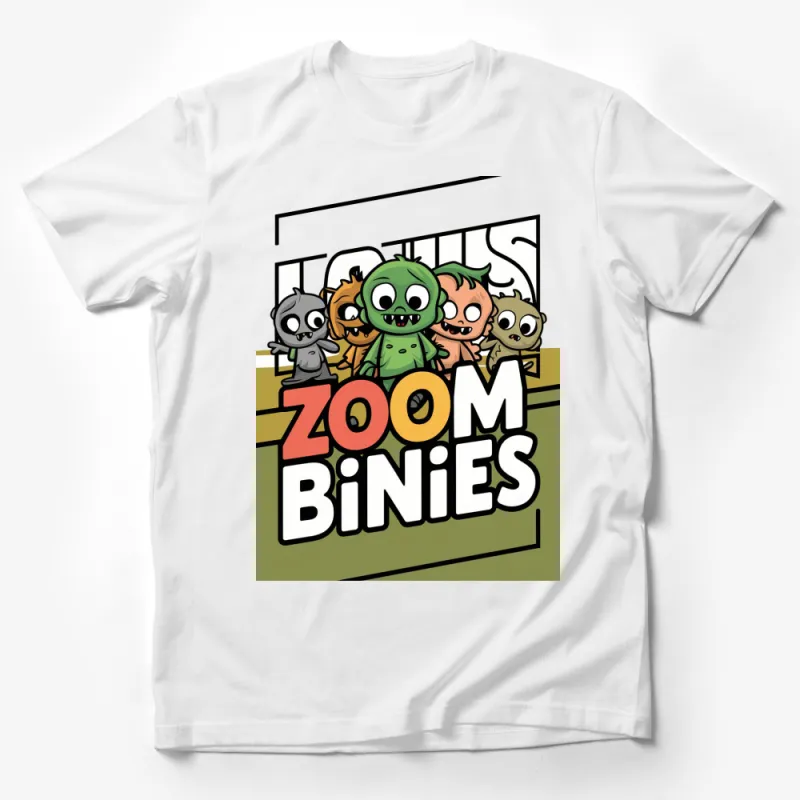 Cartoon Zombie Kids T-Shirt, Fun Zoom Bini's Graphic Tee, Colorful Youthful Design Male T-Shirt