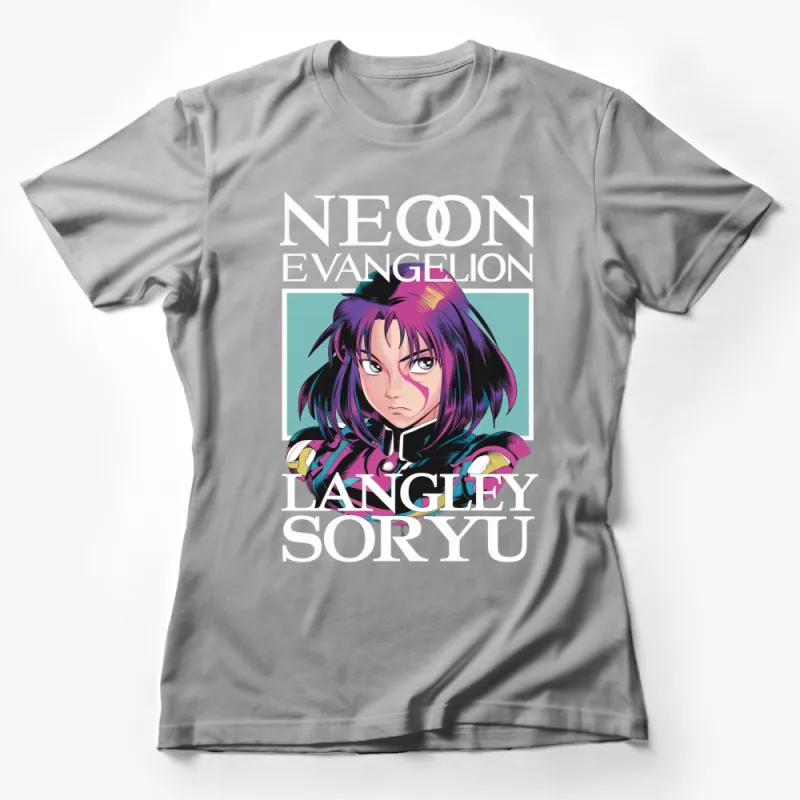 Neon Genesis Evangelion Asuka Langley Soryu Anime T-Shirt, Colorful Graphic Tee Female T-Shirt