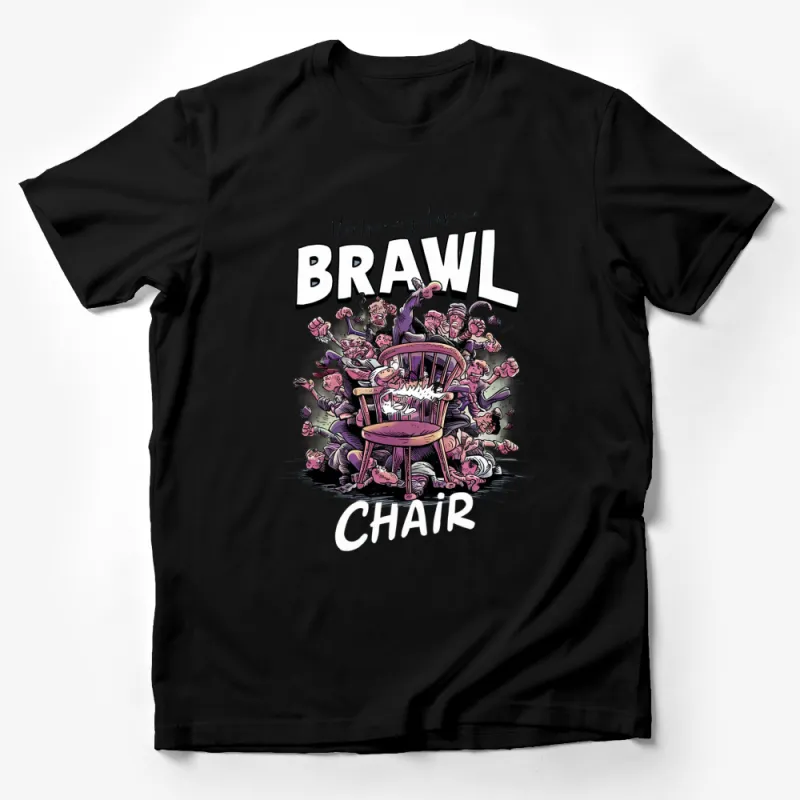 Montgomery Alabama Brawl Chair Cartoon Graphic T-Shirt, Men's Fashion Apparel, Unique Streetwear Design Male T-Shirt