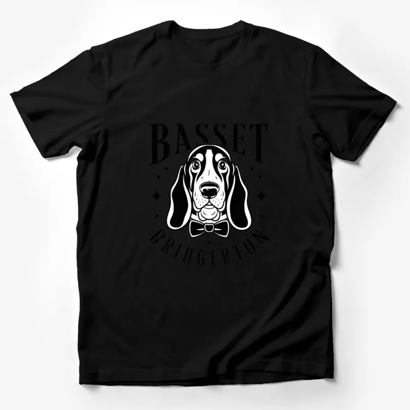 Basset Bridgerton Dog T-Shirt, Cute Basset Hound Tee, Dog Lover Gift, Pet Owner Casual Shirt Male T-Shirt