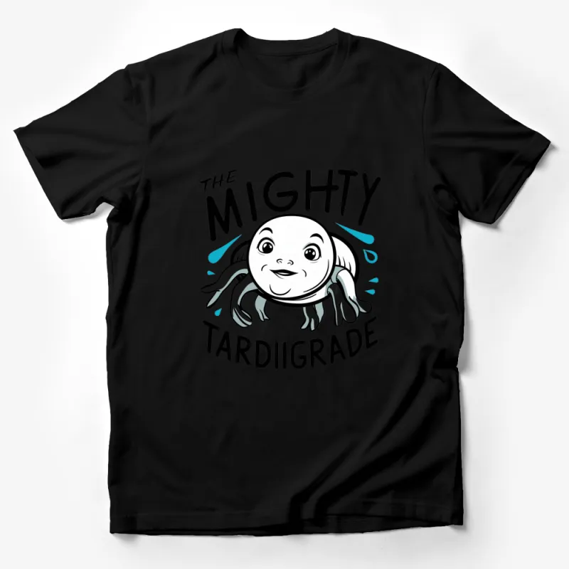 The Mighty Tardigrade Cartoon T-Shirt, Cute Water Bear Graphic Tee, Unisex Casual Wear Male T-Shirt