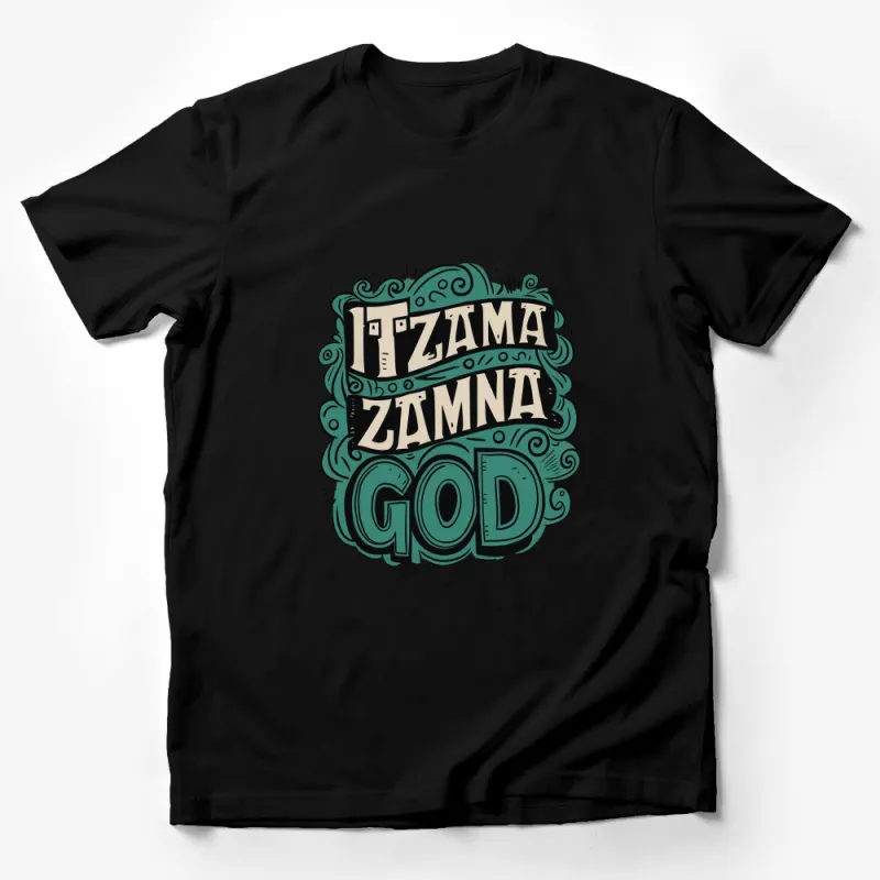 Vintage Izama Zamna God T-Shirt, Classic Mayan Deity Graphic Tee, Retro Style Religious Shirt, Unique Gift Idea Male T-Shirt