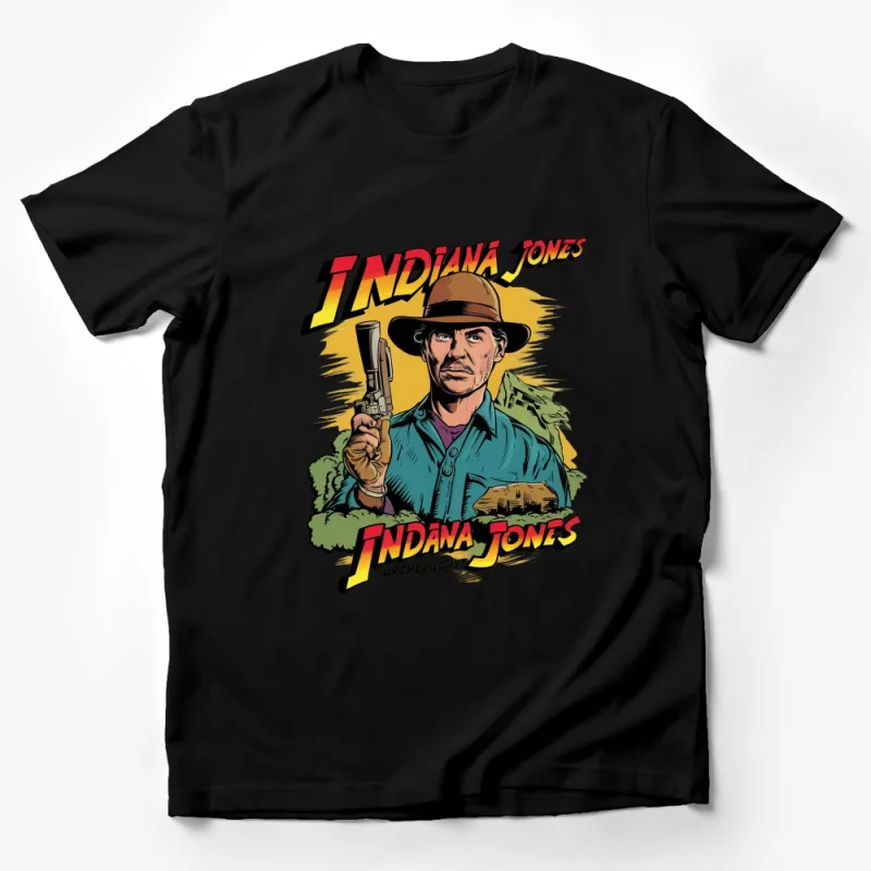 Indiana Jones Archeologist Adventure Graphic T-Shirt Retro Movie Fan Wear Male T-Shirt