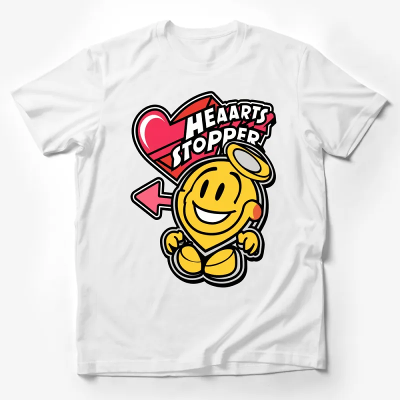 Heartstopper Happy Face T-Shirt, Cute Smiley Graphic Tee, Love and Happiness Casual Shirt Male T-Shirt