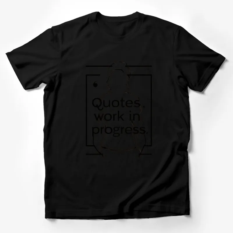 Inspirational Quote T-Shirt, Work in Progress, Motivational Tee, Minimalist Design, Unisex Apparel Male T-Shirt