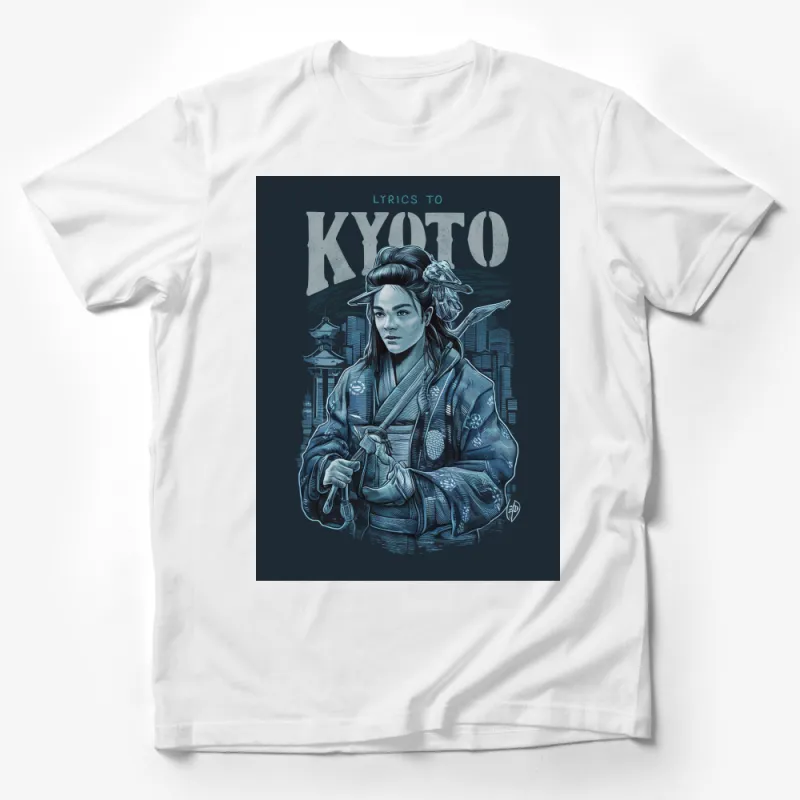 Kyoto Geisha Art T-Shirt, Traditional Japanese Woman Graphic Tee, Unique Gift, Asian Culture Apparel Male T-Shirt