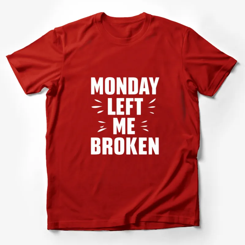 Monday Motivation T-Shirt, Bold White Text on Black, Casual Wear, Unisex Graphic Tee, Inspirational Quote Shirt Male T-Shirt