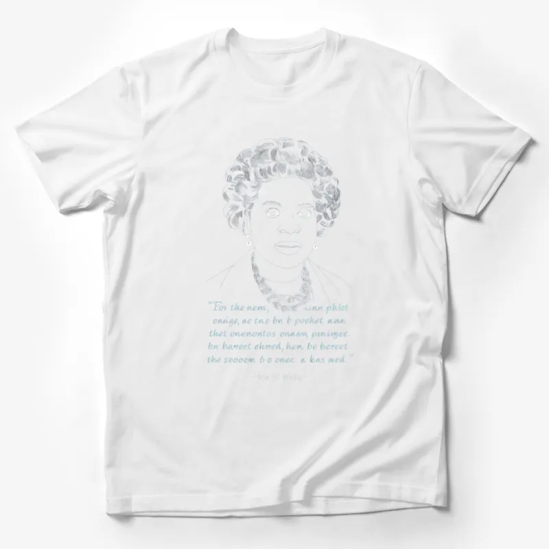 Ida B. Wells Quote Inspirational T-Shirt, Women's Rights Activist Tee, Feminist Icon Graphic Shirt Male T-Shirt