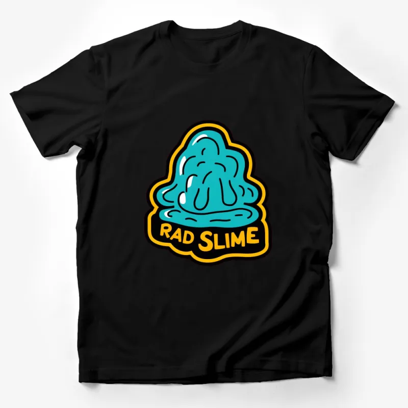 Retro Rad Slime Graphic T-Shirt, Cool Slime Lover Teal Blue Tee, Unisex Shirt for All Ages Male T-Shirt