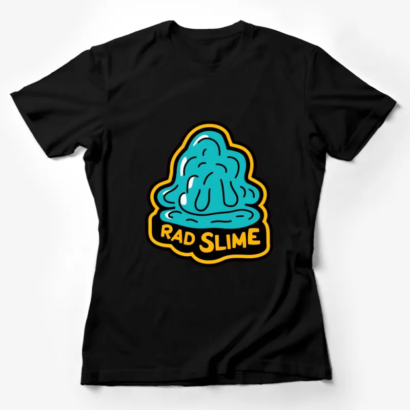 Retro Rad Slime Graphic T-Shirt, Cool Slime Lover Teal Blue Tee, Unisex Shirt for All Ages Female T-Shirt