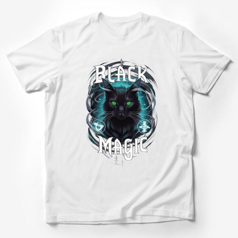 Black Cat T-Shirt, Mystic Black Magic, Occult Witchy Tee, Cat Lover Gift, Unique Graphic Shirt, Unisex T-Shirt Male T-Shirt