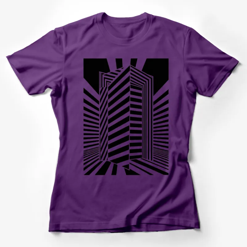 Optical Illusion T-Shirt, Black and White Geometric Print, Abstract Art Tee, Unisex Tee, Graphic Shirt Female T-Shirt