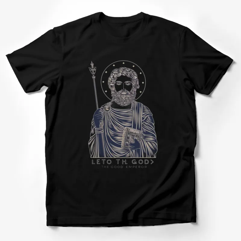 Leto the God The Good Emperor Graphic T-Shirt, Vintage Style Emperor Illustration Tee, Unisex Casual Wear Male T-Shirt