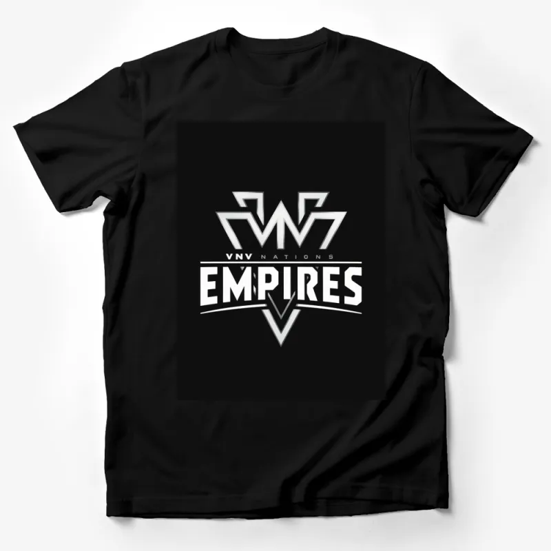 VNV Nations Empires Logo T-Shirt, Black and White Graphic Tee, Unisex Music Band Shirt Male T-Shirt