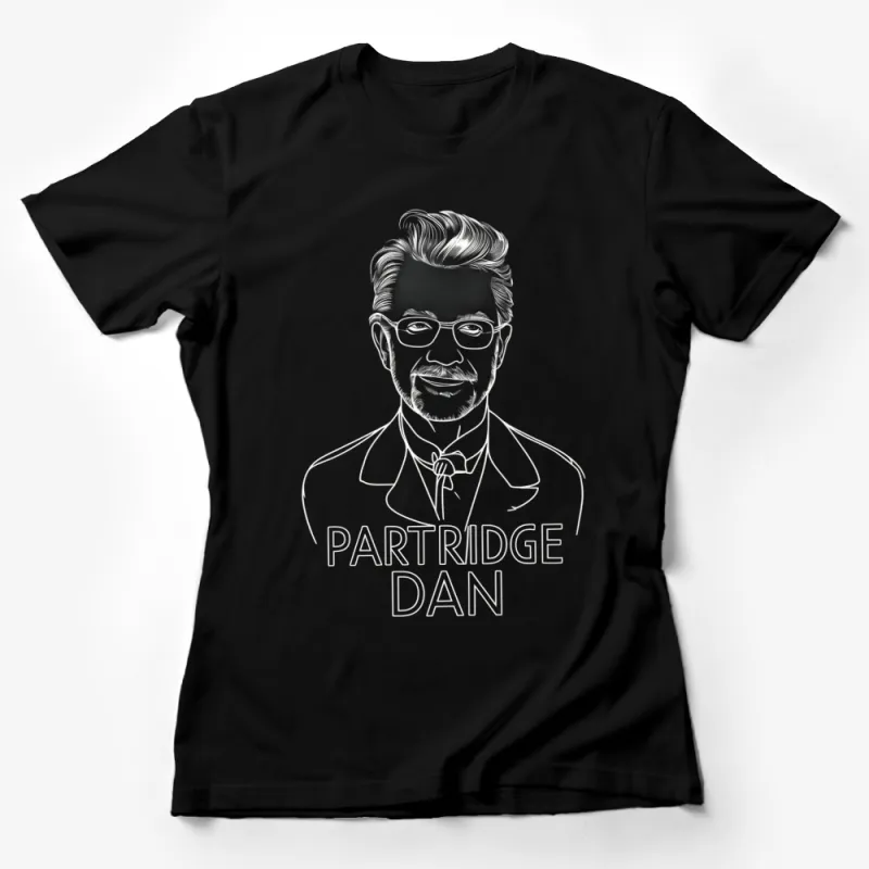 Partridge Dan White Graphic T-Shirt, Stylish Modern Portrait, Men's Fashion Tee, Casual Streetwear Female T-Shirt