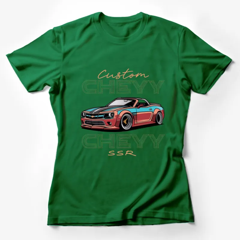 Custom Chevy SSR T-Shirt, Classic Car Graphic Tee, Retro Style Colorful Design, Auto Enthusiast Gift Female T-Shirt