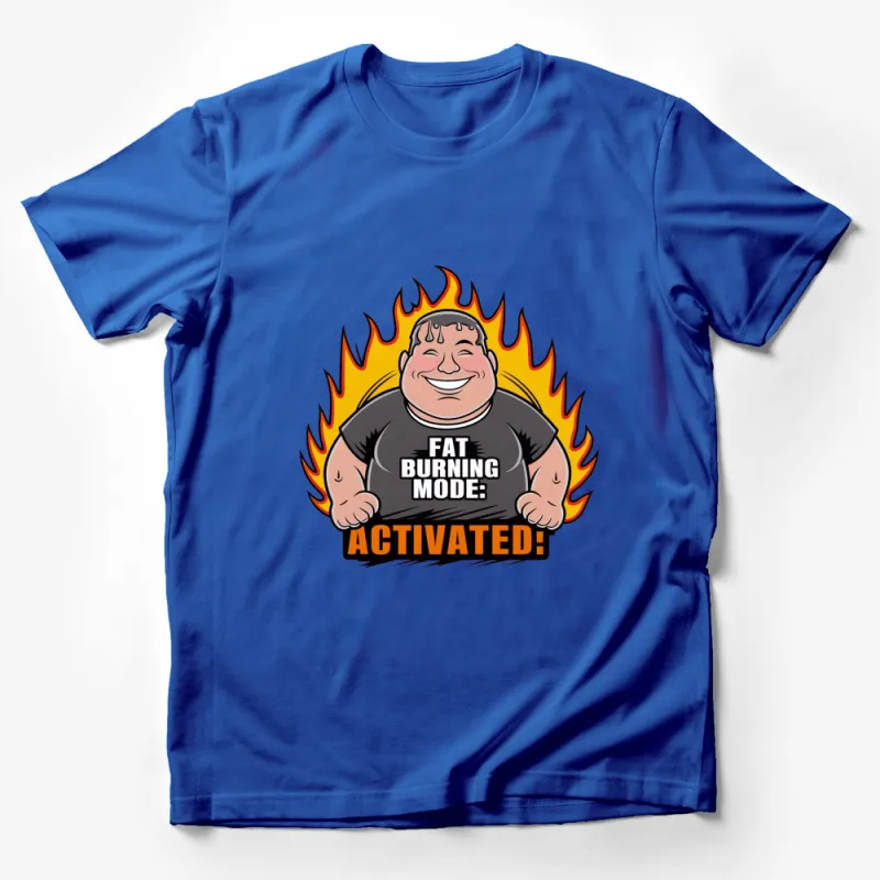 Fat Burning Mode Activated Graphic T-Shirt, Funny Fitness Motivation Shirt, Unisex Tee Male T-Shirt