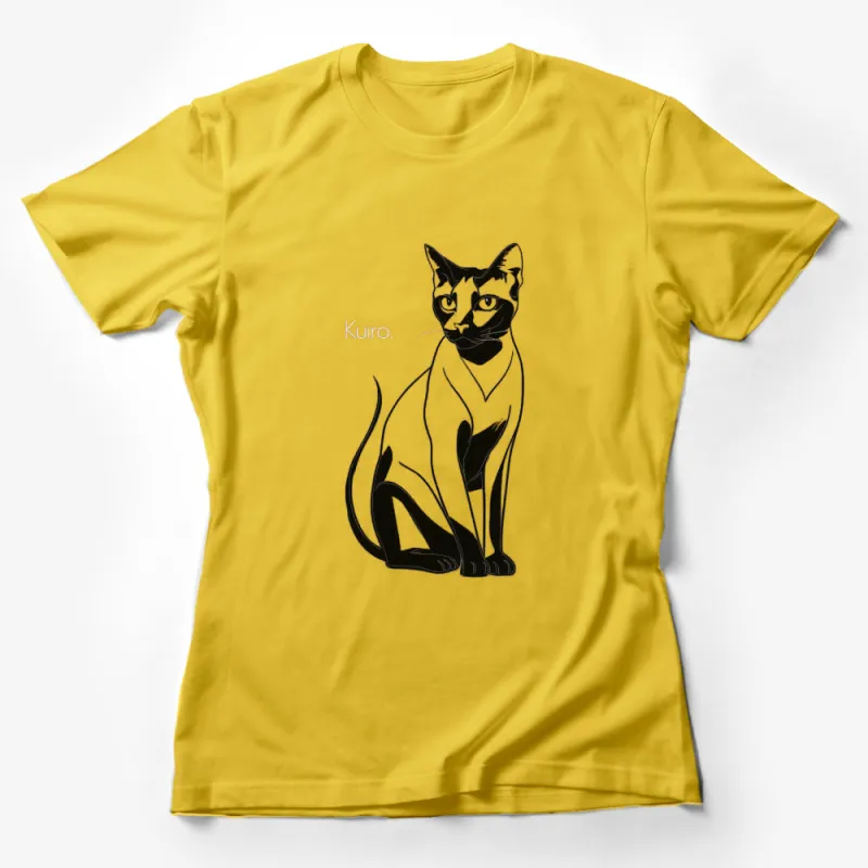 Black and White Siamese Cat Graphic T-Shirt, Stylish Cat Lover Tee, Unisex T-Shirt Female T-Shirt