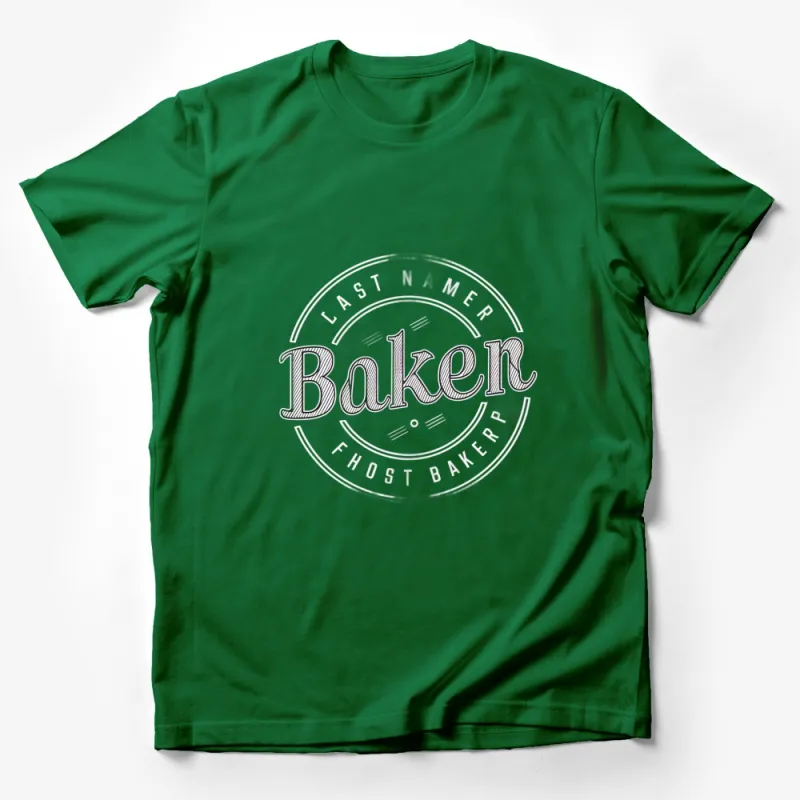 Vintage Baker Logo T-Shirt, Classic Bakery Emblem Tee, Casual Graphic Shirt for Baking Enthusiasts Male T-Shirt