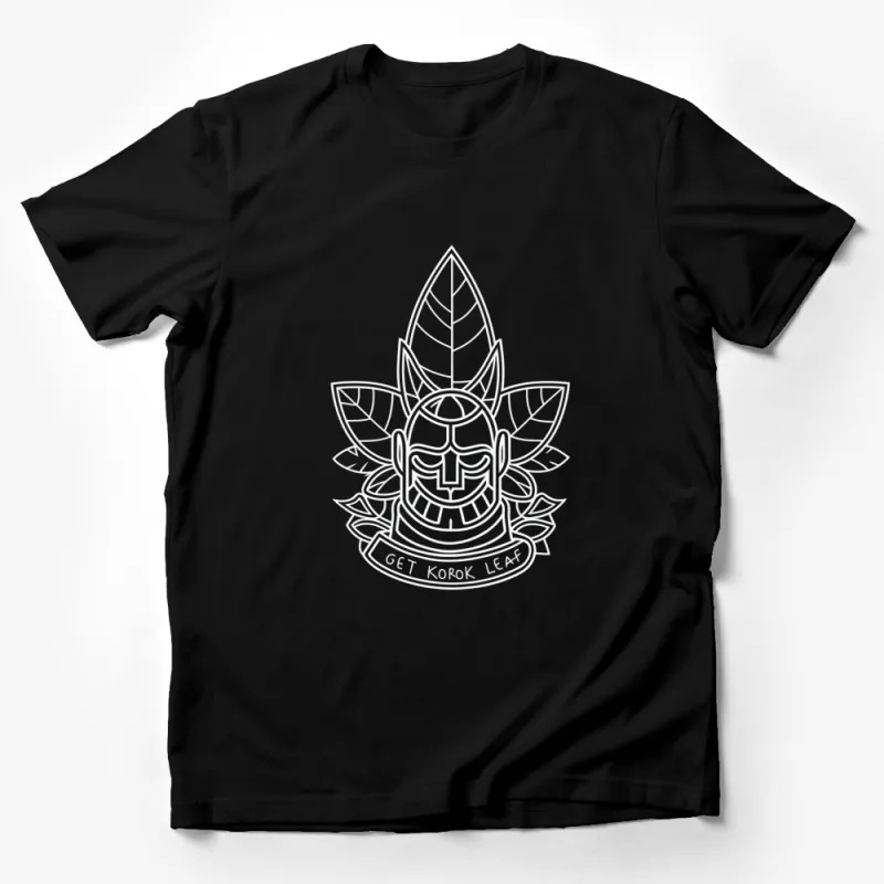 Get Korok Leaf Tribal Mask Graphic T-Shirt, Unisex Black Tee, Gamer Apparel, Gift for Video Game Fans Male T-Shirt