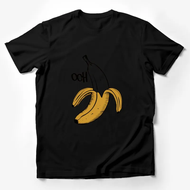 Funky Banana Peel T-Shirt, Quirky Banana Illustration, Fun Fruit Graphic Tee, Unique Hipster Style Apparel Male T-Shirt