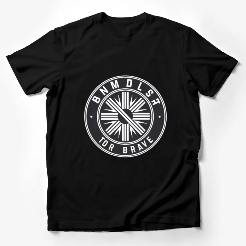 Vintage Compass Design T-Shirt, Nautical Graphic Tee, Bold Black and White Fashion, Gift for Travelers Male T-Shirt