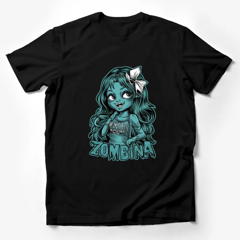 Zombina Monster High Cartoon Character Blue T-Shirt, Graphic Tee for Girls, Unique Halloween Gift Male T-Shirt