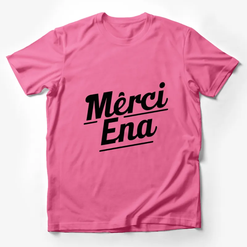 Stylish Merci Ena T-Shirt, Classic Black and White Graphic Tee, Fashionable Casual Wear Male T-Shirt