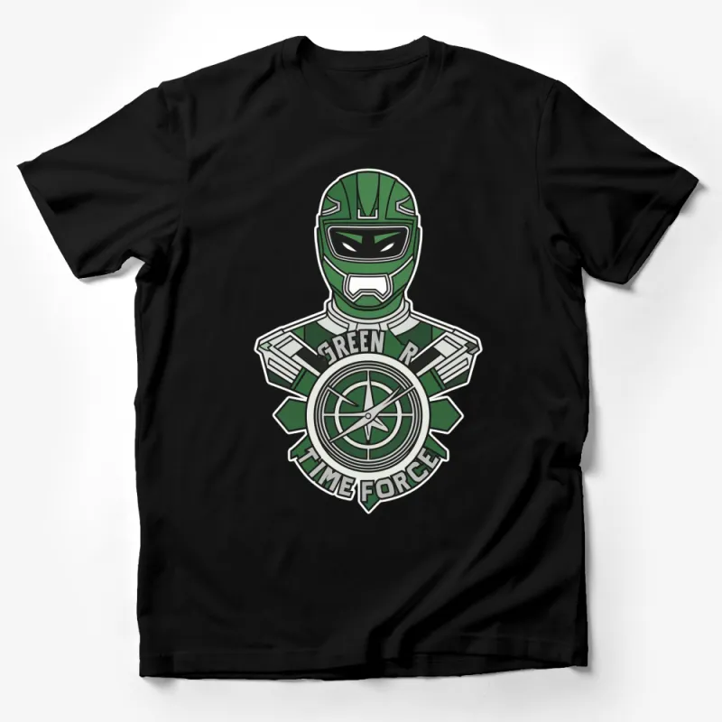 Green Ranger Time Force T-Shirt, Superhero Graphic Tee, Unique Power Design Shirt, Gift for Fans Male T-Shirt