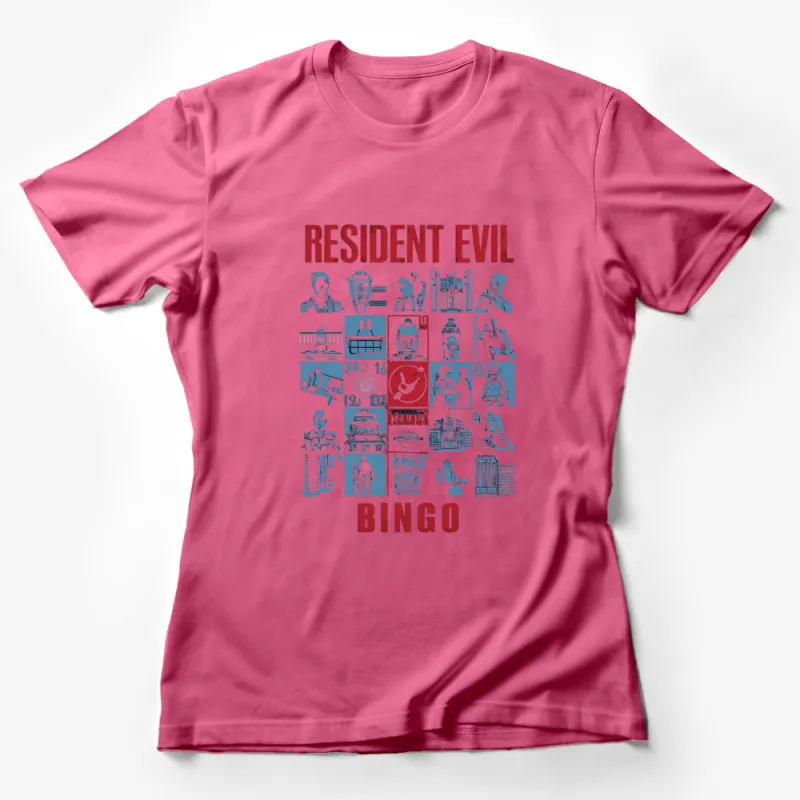 Resident Evil Bingo Graphic Tee, Video Game Inspired T-Shirt, Unique Gamer Gift, Fan Art Apparel Female T-Shirt