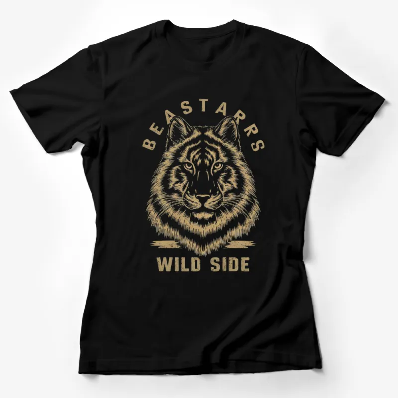 Beastars Wild Side Tiger Graphic T-Shirt, Unisex Casual Cool Animal Print Tee Female T-Shirt