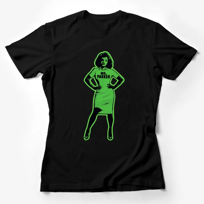 Ms. Parker Green T-Shirt, Vintage Graphic Tee, Classic Movie Apparel, Fashion Retro Shirt Female T-Shirt