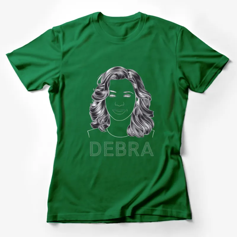 Custom Debra Name Graphic Print T-Shirt, Personalized Women's Fashion Tee, Stylish Monochrome Top, Unique Gift for Her Female T-Shirt